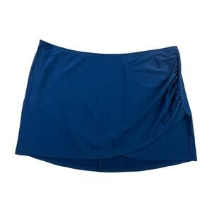 NWT Summersalt teal blue ruched swim skirt in seaweed, size 1X